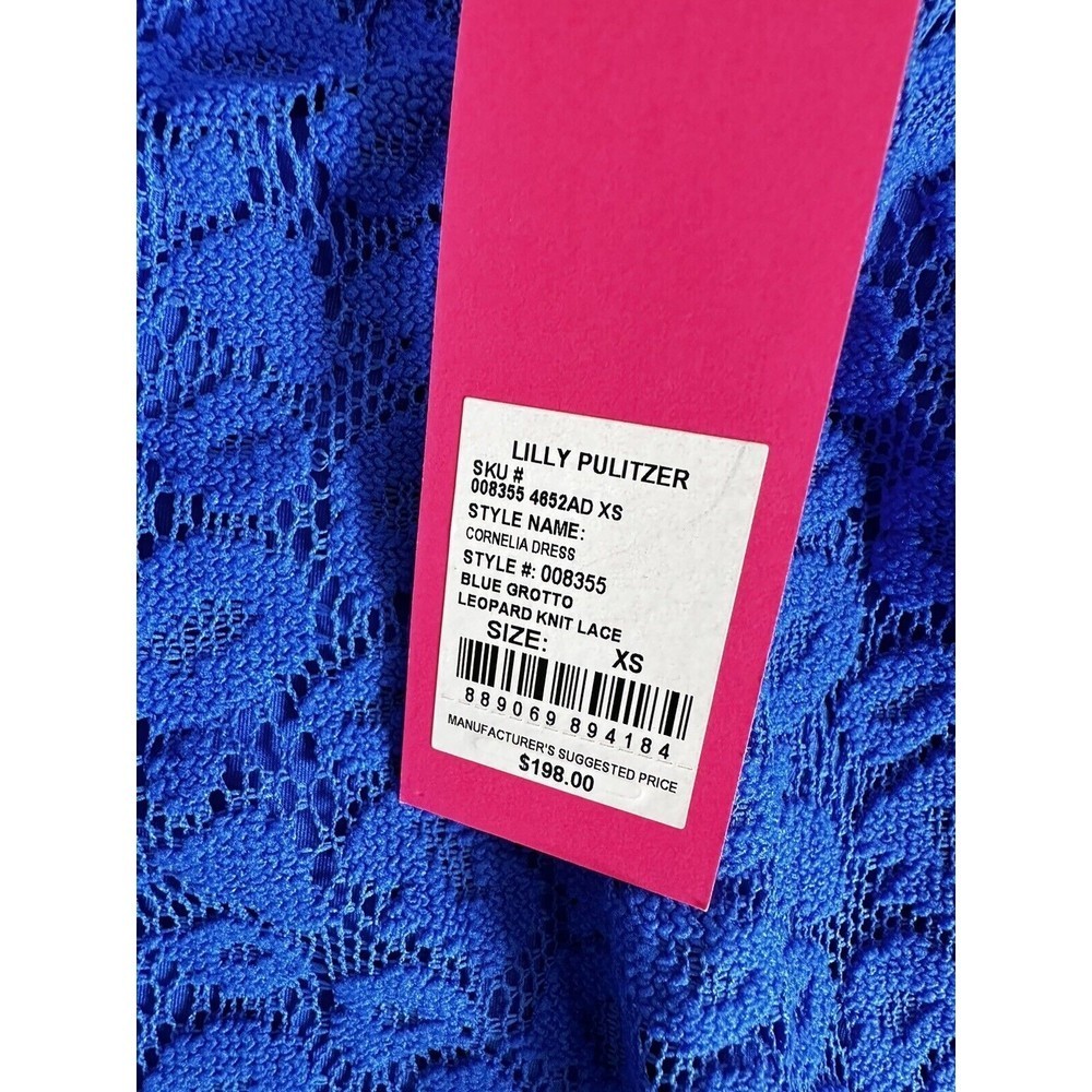 Lilly Pulitzer Dress Women XS Cornelia Swing Lace Blue Dress with Pockets NEW - Picture 6 of 7